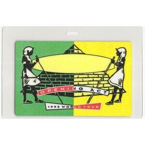 Vintage 1993 Bob Dylan Concert Laminate Backstage Pass Opening Act